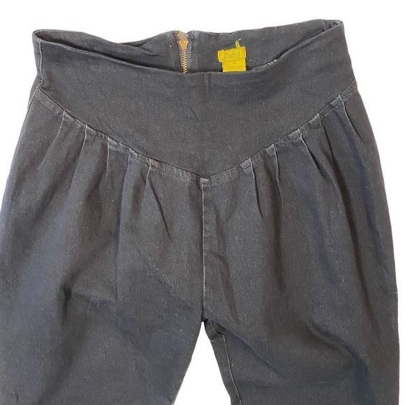 Daisy Black Women’s 12 Vtg V Front Pleated Aladdin Stretch Pant - Picture 2 of 5